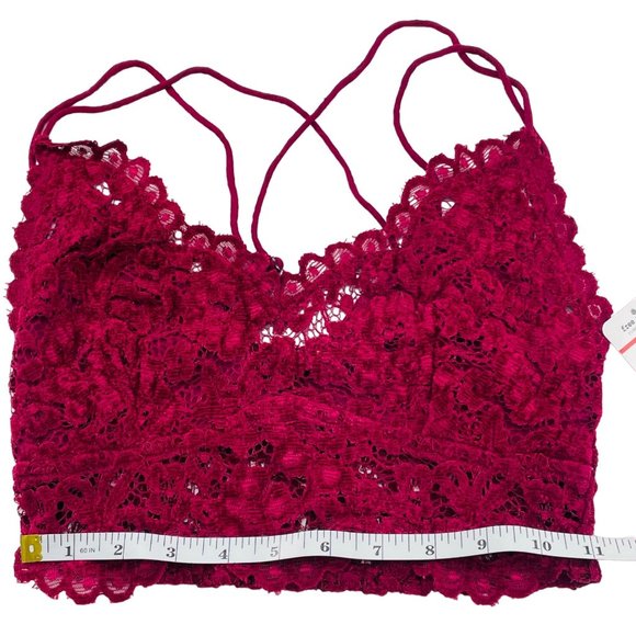 Free People - Celine Floral‎ Crochet Lace Bralette - Mulberry - XS - Picture 7 of 8